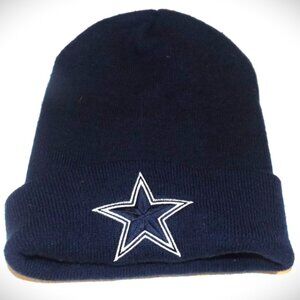 Reebok Dallas Cowboys Cap Beanie Skull Knit Ski Hat Toboggan adult Navy Blue